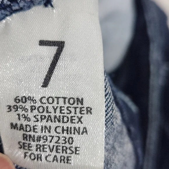 Denim Bell Button Shorts - Picture 5 of 5